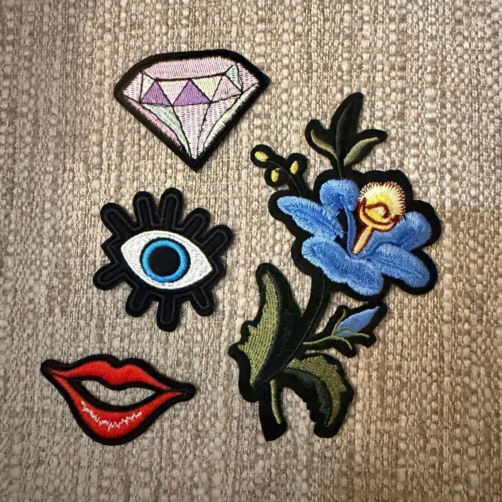Embroidered Clothing Patch Set - Multicolor